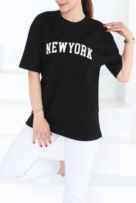 NEW YORK Baskılı Kısa Kollu T-Şhirt Siyah - 27125 - 5