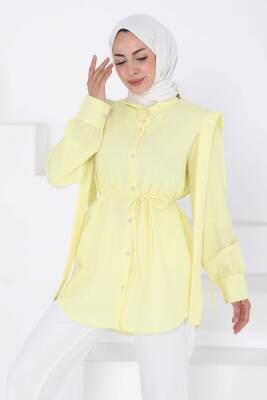 Omuz Bağlama Detaylı Tunik Sari - 27195 - 4