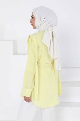 Omuz Bağlama Detaylı Tunik Sari - 27195 - 7