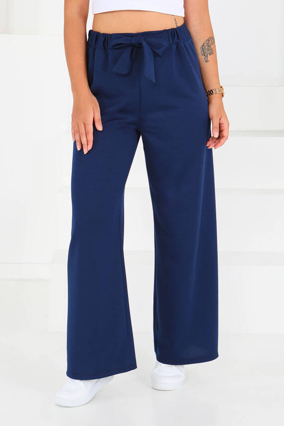 Önden Bağlamalı Pantolon Lacivert - 27553 - 1