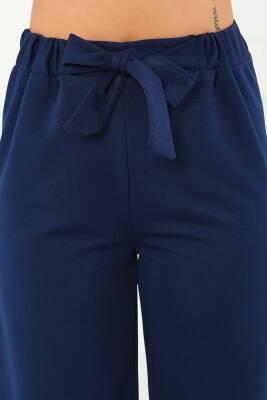 Önden Bağlamalı Pantolon Lacivert - 27553 - 4