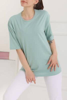 Oversize Kısa Kollu T-Şhirt Mint - 27118 - 5