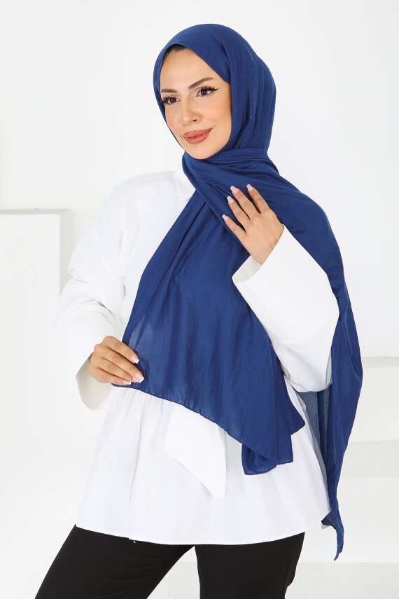 Pamuk Soft Şal Lacivert - 27591 - 2
