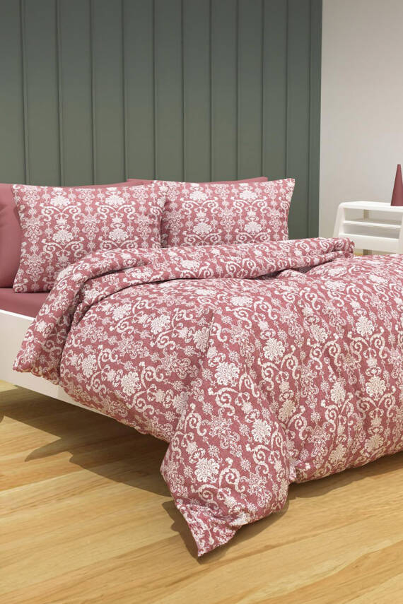 Pembe Cift Kişilik Nevresim Seti - 24910 - 1