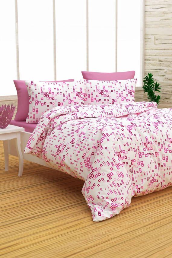 Pembe Tek Kişilik Nevresim Seti - 24777 - 1