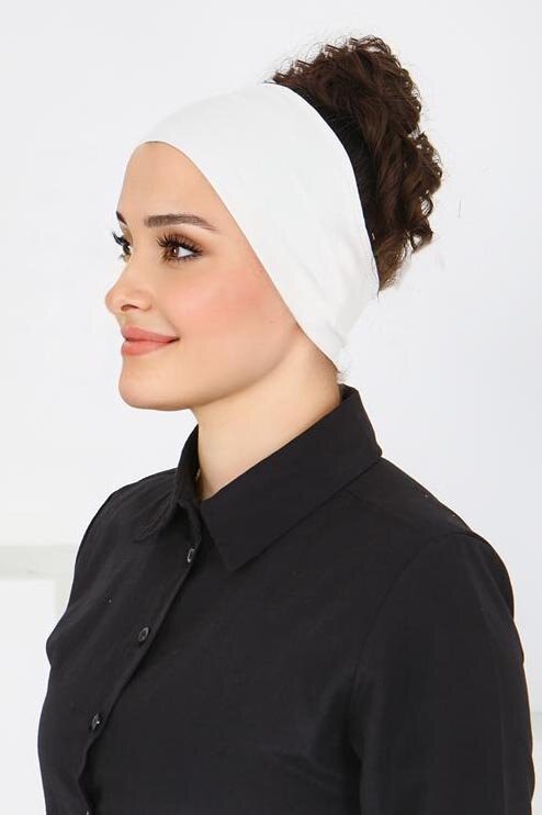 Penye Bandana Beyaz - 27620 - 1