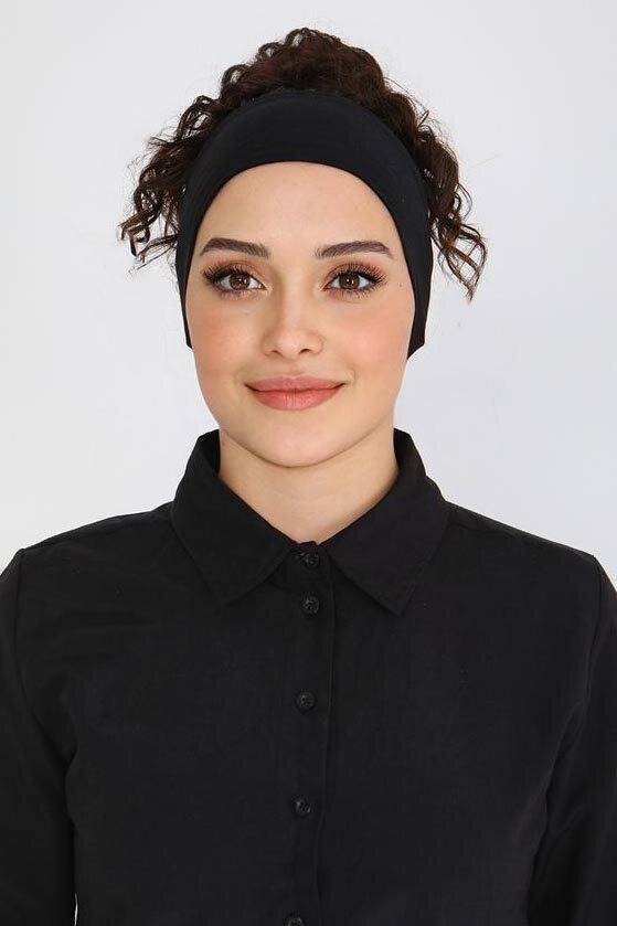 Penye Bandana Siyah - 27620 - 3