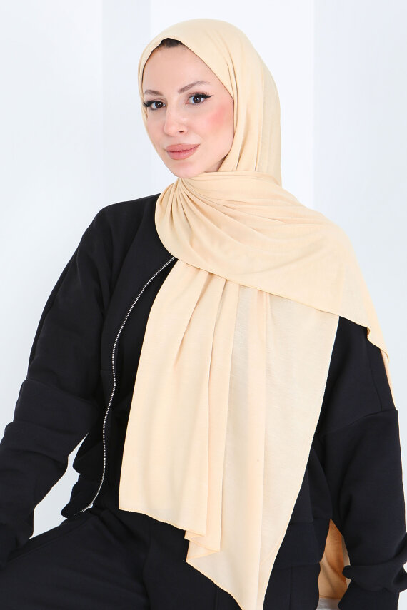 Penye Şal Krem - 27854-KREM - 2