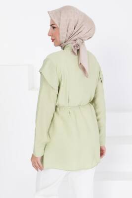 Pileli Tunik Haki - 27435 - 5
