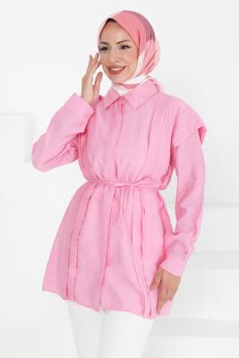 Pileli Tunik Pembe - 27435 - 4
