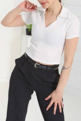 Polo Yaka Kısa Kollu Bady Beyaz - 27143 - 2