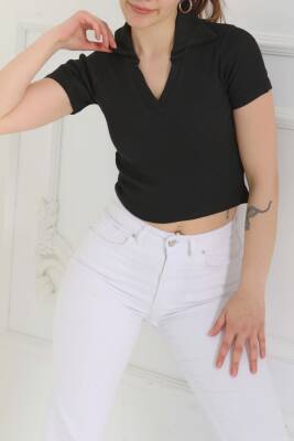 Polo Yaka Kısa Kollu Bady Siyah - 27143 - 5