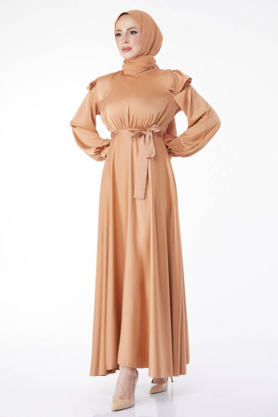 Prenses Kol Abiye Elbise Vizon - 24887 - 1