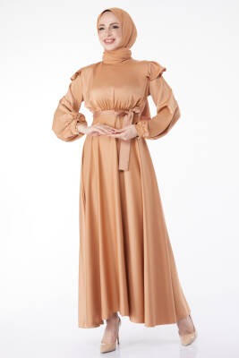 Prenses Kol Abiye Elbise Vizon - 24887 - 3