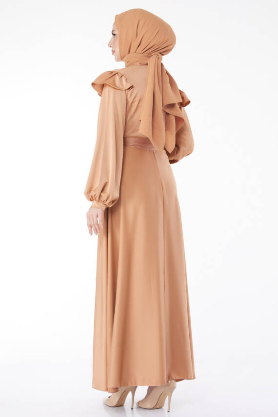 Prenses Kol Abiye Elbise Vizon - 24887 - 6