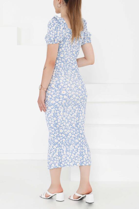 Prenses Kol Yırtmaçlı Elbise Bebe Mavi - 27292 - 5