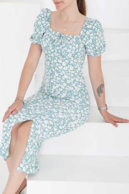 Prenses Kol Yırtmaçlı Elbise Mint - 27292 