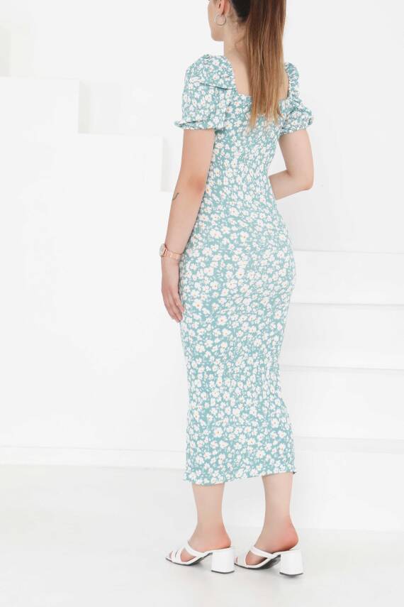 Prenses Kol Yırtmaçlı Elbise Mint - 27292 - 7