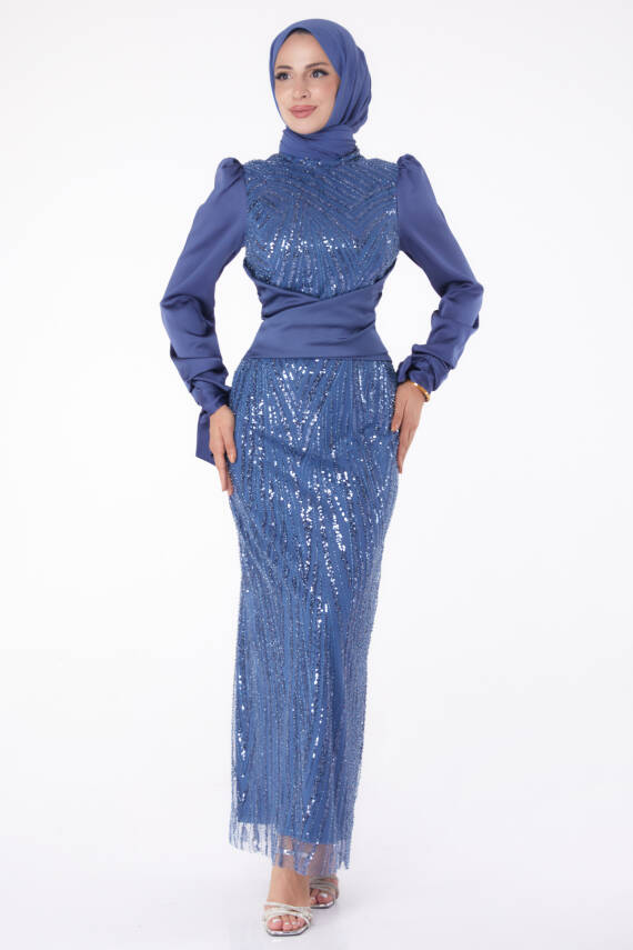 Pullu Abiye Ebise Indigo - 26190 - 1