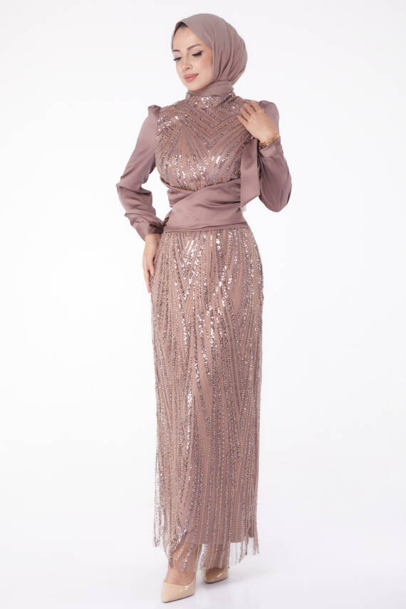 Pullu Abiye Ebise Lila - 26190 - 2