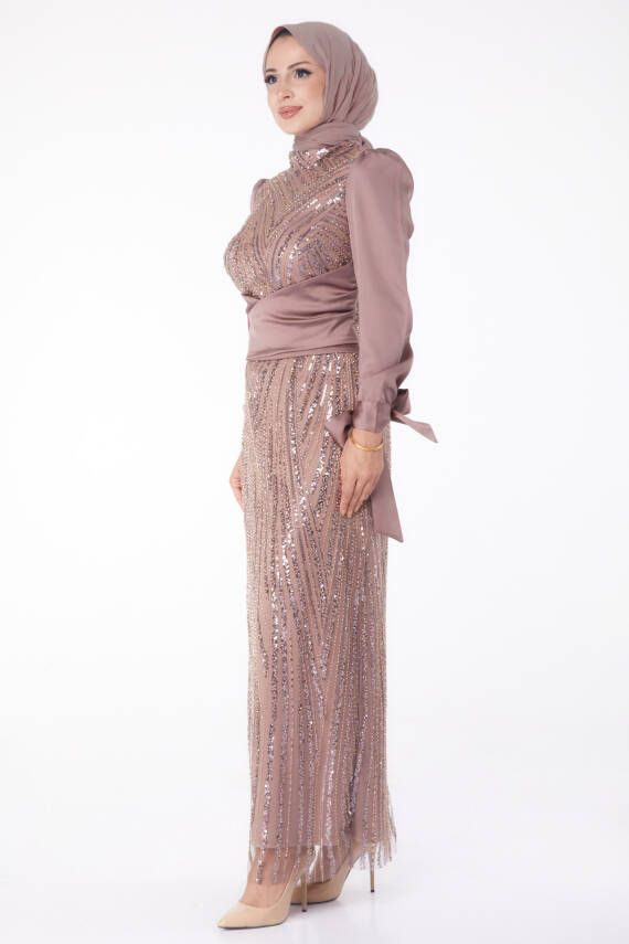 Pullu Abiye Ebise Lila - 26190 - 4