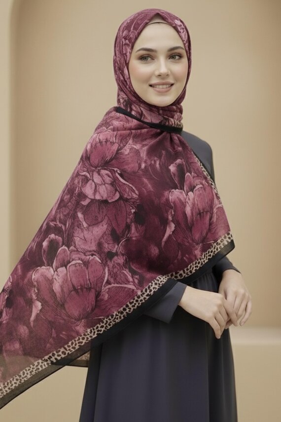 Rustik Bloom Serisi Bambu Crash Şal Gül - 28002-GUL - 1