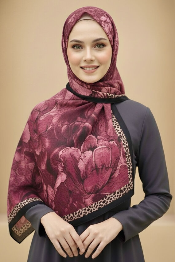 Rustik Bloom Serisi Bambu Crash Şal Gül - 28002-GUL - 2