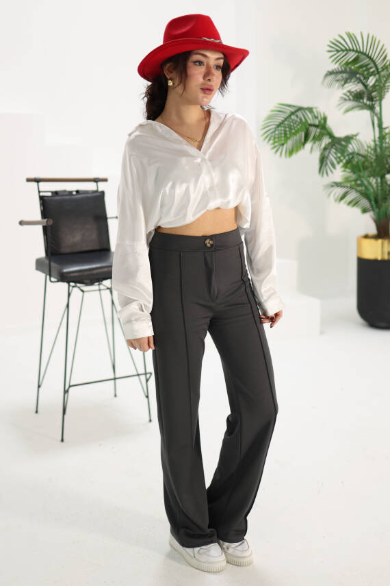 Şerit Detaylı Spor Pantolon Antrasit - 27084 - 2