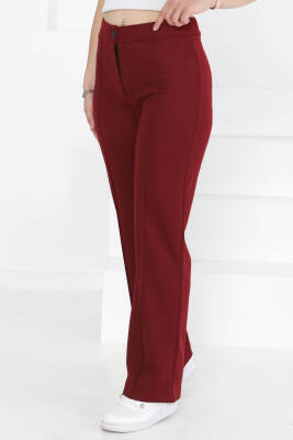 Şerit Detaylı Spor Pantolon Bordo - 27084 - 3