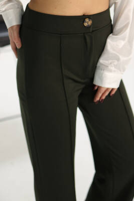 Şerit Detaylı Spor Pantolon Haki - 27084 - 4