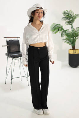 Şerit Detaylı Spor Pantolon Siyah - 27084 - 2
