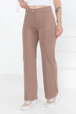 Şerit Detaylı Spor Pantolon Vizon - 27084 - 2