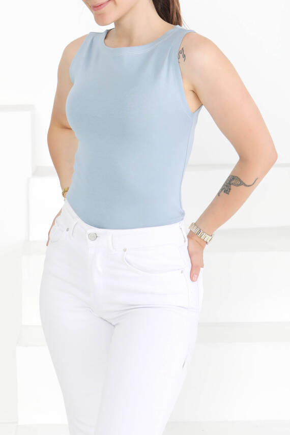 Sıfır Kol Bady Bebe Mavi - 27374 - 4
