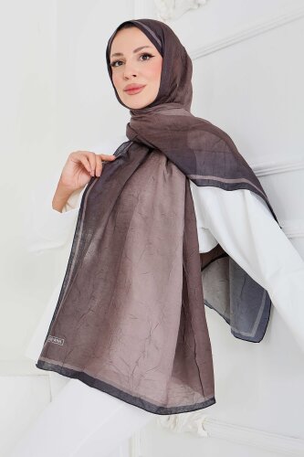 Soft Degrade Bambu Crash Şal Kahve - 27915-KAHVE - TOFİSA