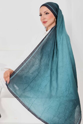 Soft Degrade Bambu Crash Şal Petrol - 27915-PETROL - TOFİSA