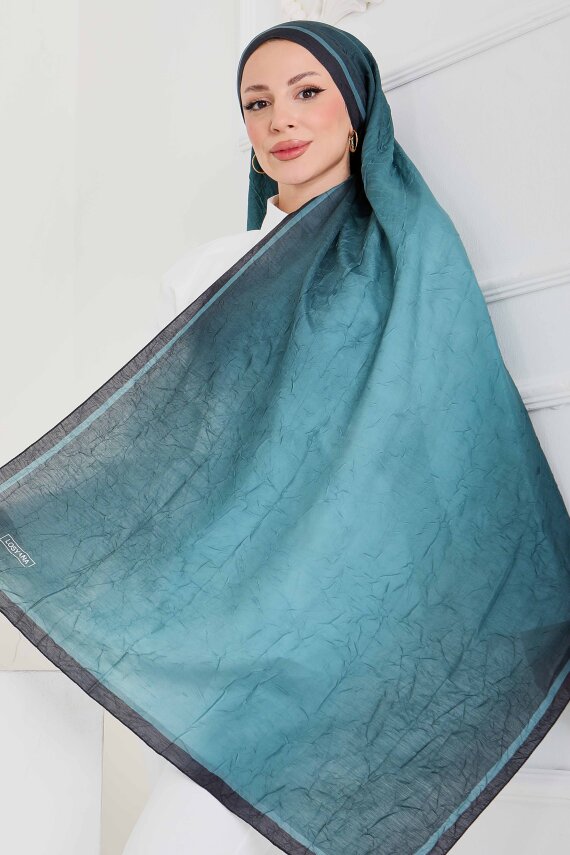 Soft Degrade Bambu Crash Şal Petrol - 27915-PETROL - 2