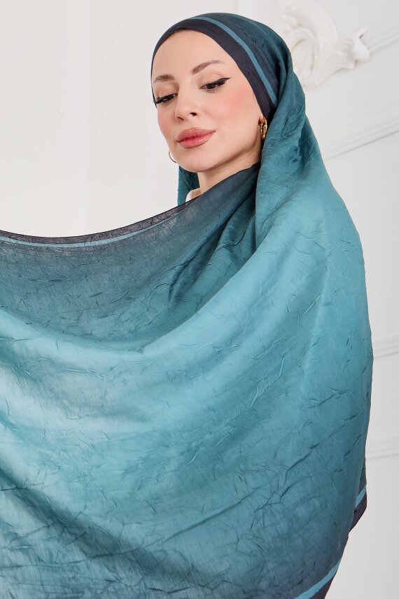 Soft Degrade Bambu Crash Şal Petrol - 27915-PETROL - 3