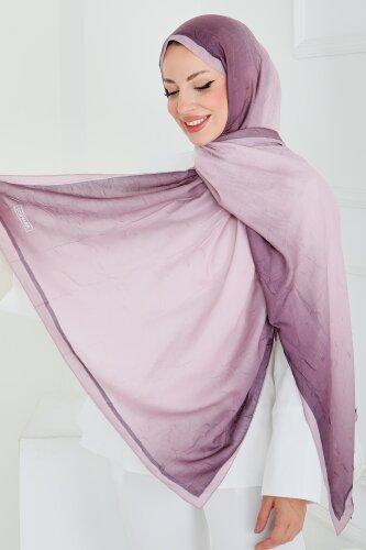 Soft Degrade Bambu Crash Şal Pudra - 27915-PUDRA - 3