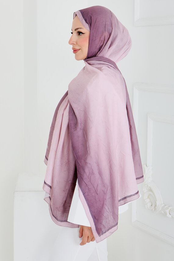 Soft Degrade Bambu Crash Şal Pudra - 27915-PUDRA - 4