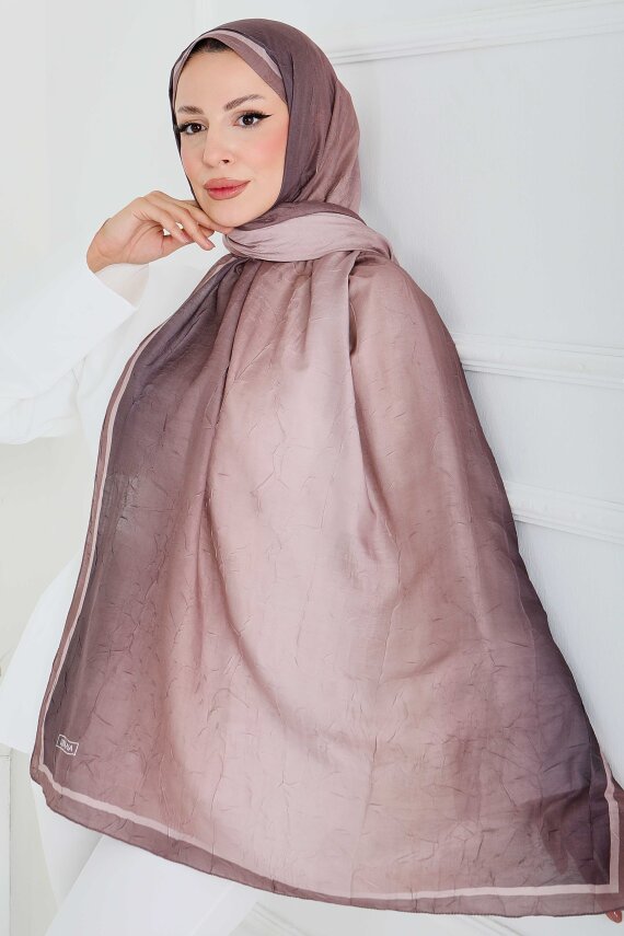 Soft Degrade Bambu Crash Şal Vizon - 27915-VIZON - 1