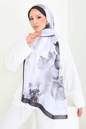 Soft Garden Serisi Pamuk Şal Siyah - 27920-SIYAH - 2