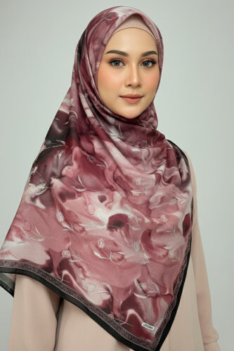 Soft Mist Serisi Pamuk Şal Bordo - 27985-BORDO