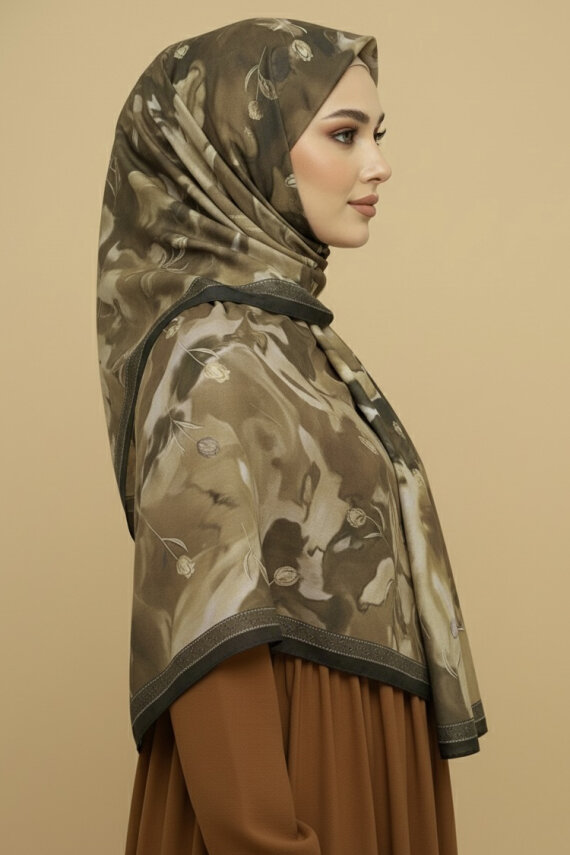 Soft Mist Serisi Pamuk Şal Siyah - 27985-SIYAH - 2