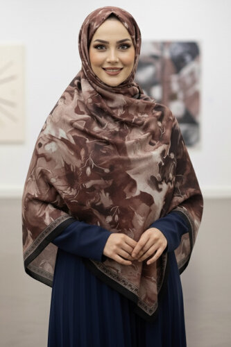 Soft Mist Serisi Pamuk Şal Somon - 27985-SOMON - 2