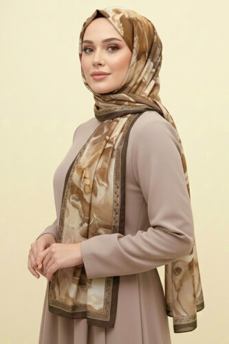 Soft Mist Serisi Pamuk Şal Yağ Yeşili - 27985-YAG-YESILI - 2