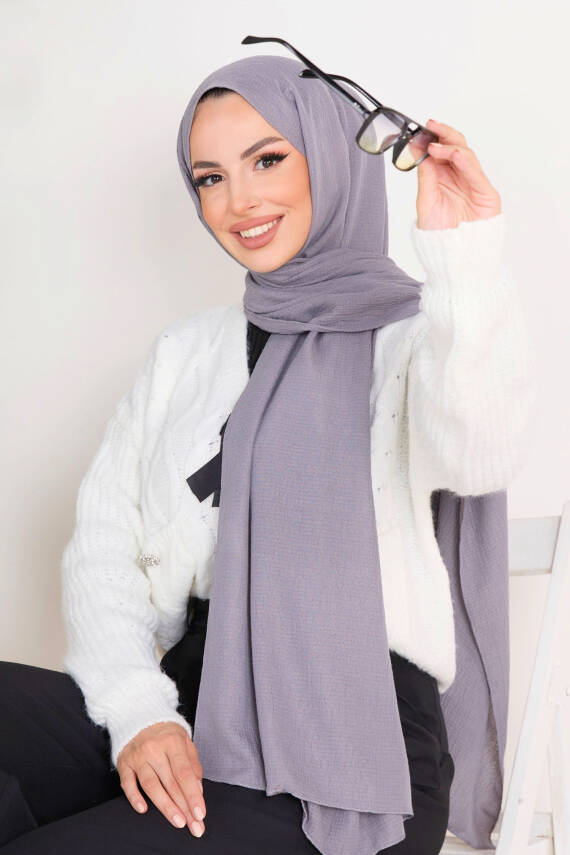 Soft Pamuk Şal Gri - 23352 - 1