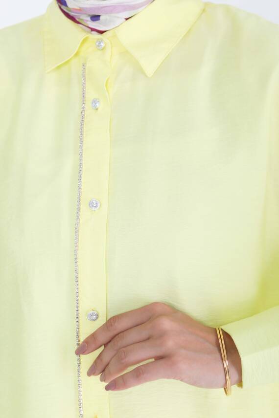 Taş Detaylı Tunik Sari - 27432 - 3