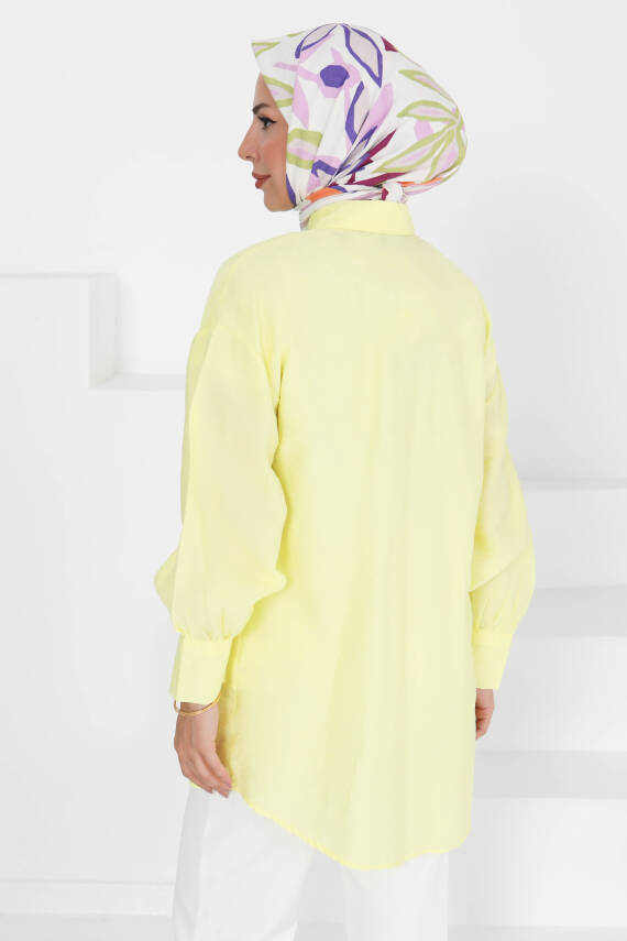 Taş Detaylı Tunik Sari - 27432 - 4