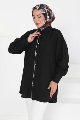 Taş Detaylı Tunik Siyah - 27432 