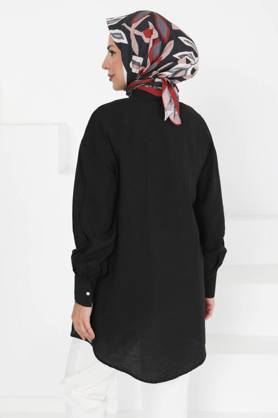 Taş Detaylı Tunik Siyah - 27432 - 4
